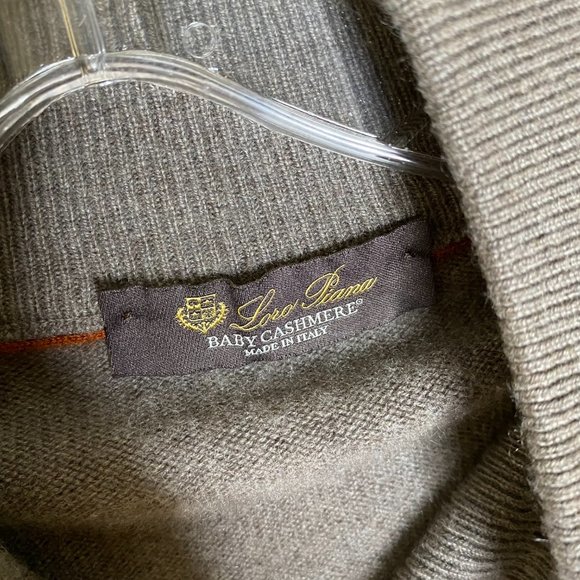 loro piana baby cashmere 1/4 zip pullover sweater - Picture 2 of 4